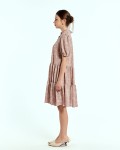 SIXDO Rosy Pink Woven Loose Dress